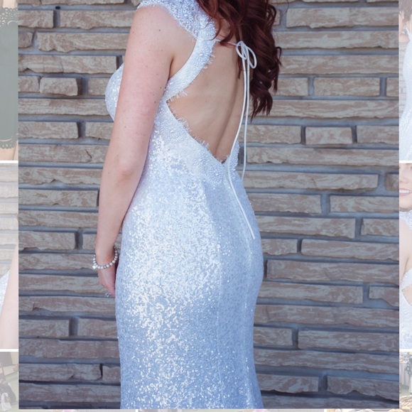 Sequin Bridal/Formal Dress Size 4 - Picture 2 of 4